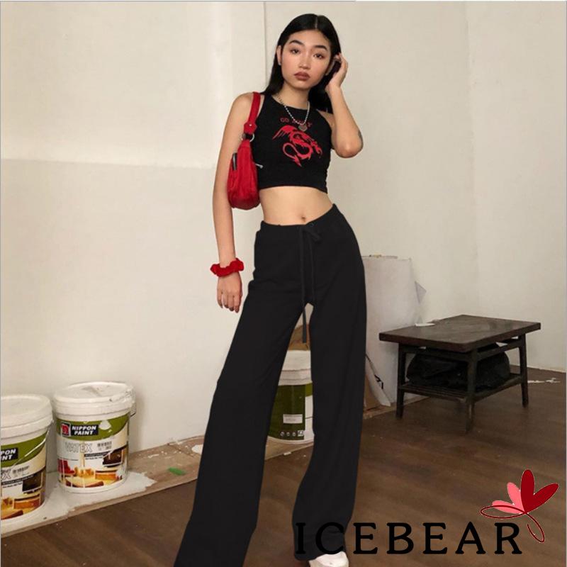 Quần dài nữ lưng cao ống rộng thời trang quyến rũ | BigBuy360 - bigbuy360.vn
