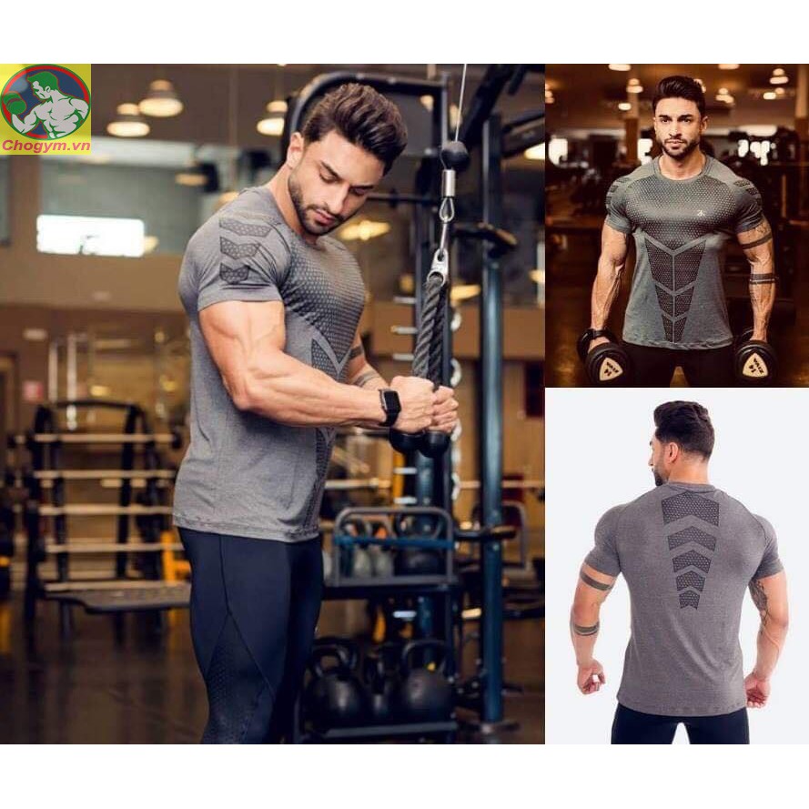 [Mã FAGREEN55 giảm 10% tối đa 30K đơn từ 99K] Áo Tập GYM Ôm Body Nam Tay Ngắn ZK A-006