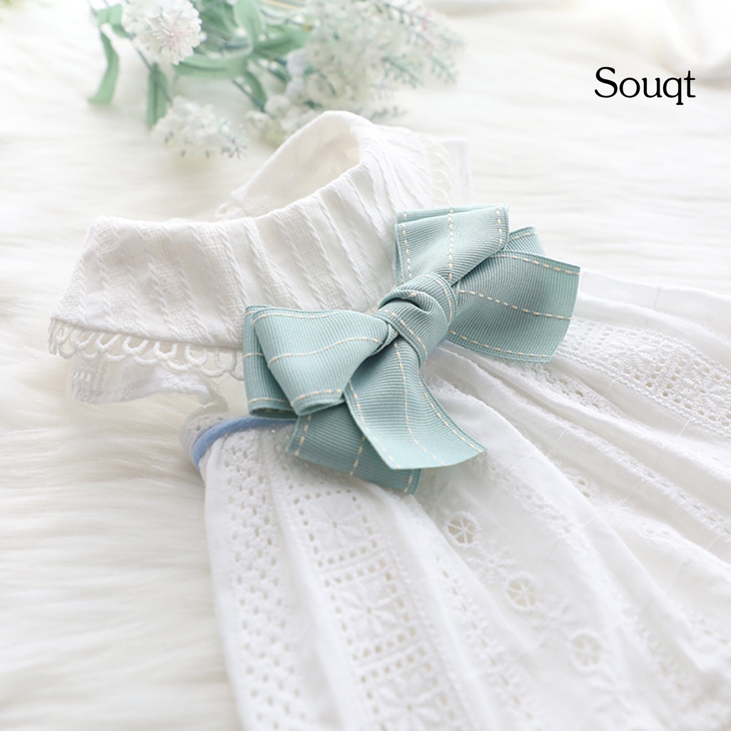 Đầm đính nơ thoáng khí thời trang mùa hè cho thú cưng