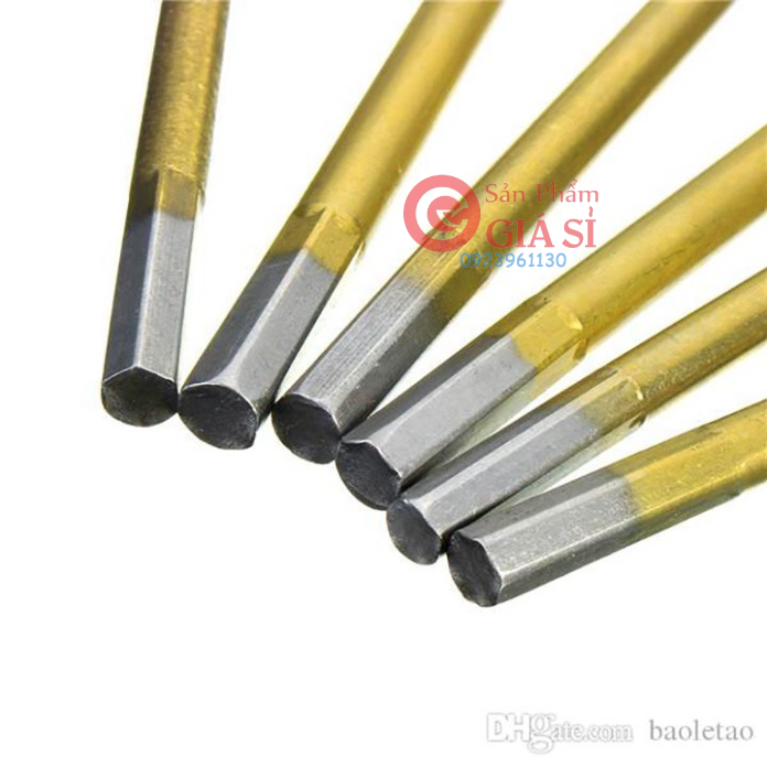 Bộ 6 mũi khoan gỗ - mũi khoan khoét gỗ đuôi cá phủ titanium ❤️freeship❤️