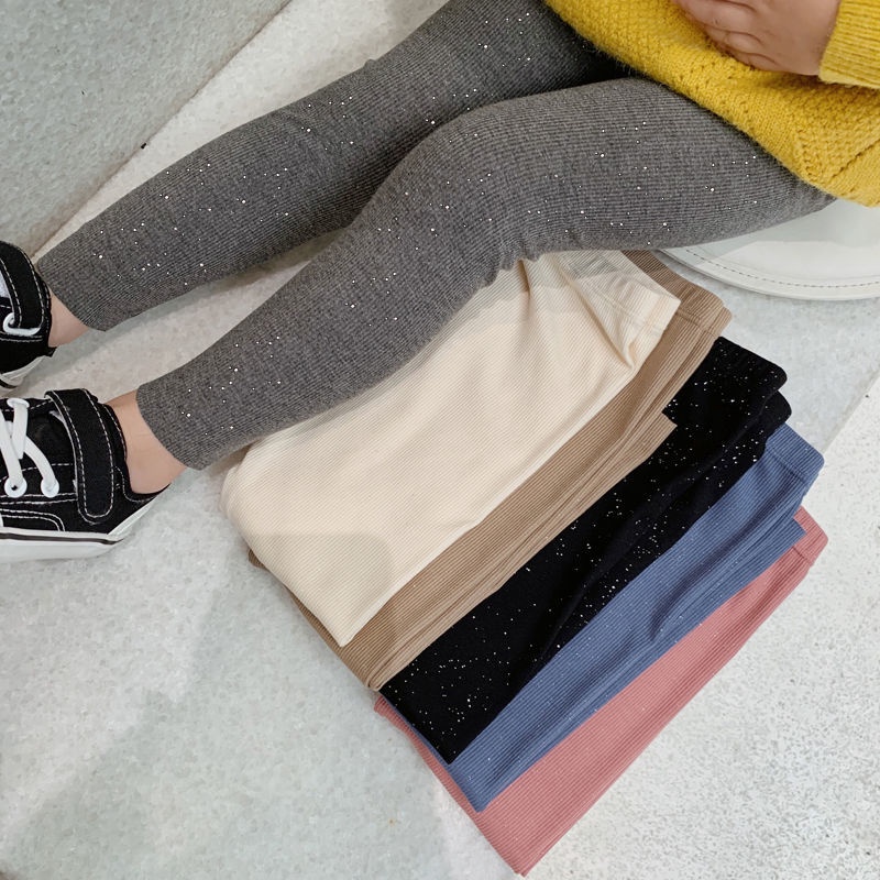 Quần legging vải nỉ phong cách thời trang xuân thu cho bé gái