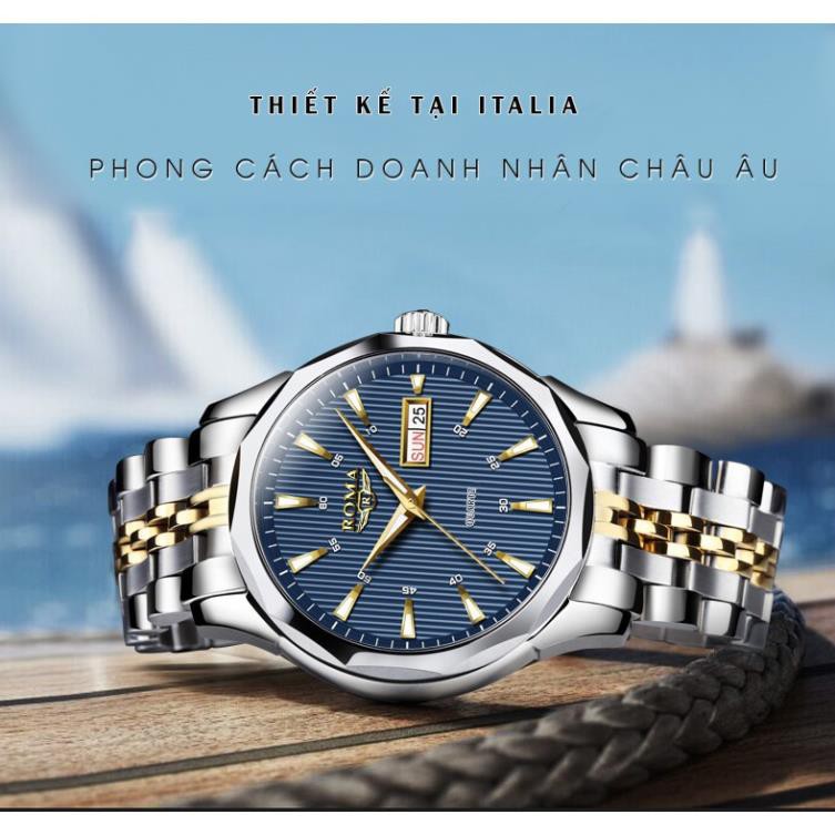 [HÀNG CAO CẤP] Đồng hồ Nam ROMA ITALY 9010 Kính tráng Sapphire – Dây CHARM đúc đặt đẳng cấp | BigBuy360 - bigbuy360.vn