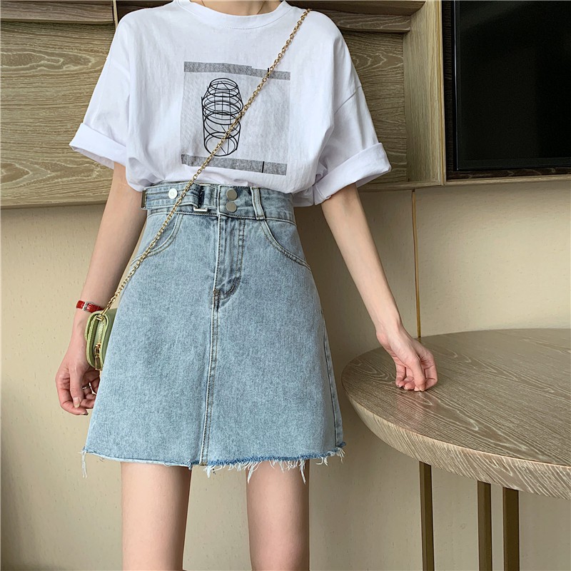 Chân Váy XIAOZHAINV Dáng Chữ A Eo Cao Phong Cách Hàn Quốc Trẻ Trung | BigBuy360 - bigbuy360.vn