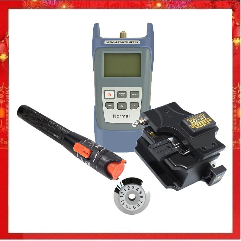COMBO: Máy Đo Công Suất Quang Normal + Dao Cắt Quang SKL-8A + Bút Soi Quang 10KM Tặng Sản Phẩm Lưỡi Dao Cắt Quang