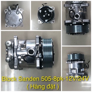Máy nén/Block lạnh xe SANDEN bản đặt (505, 507, 508)