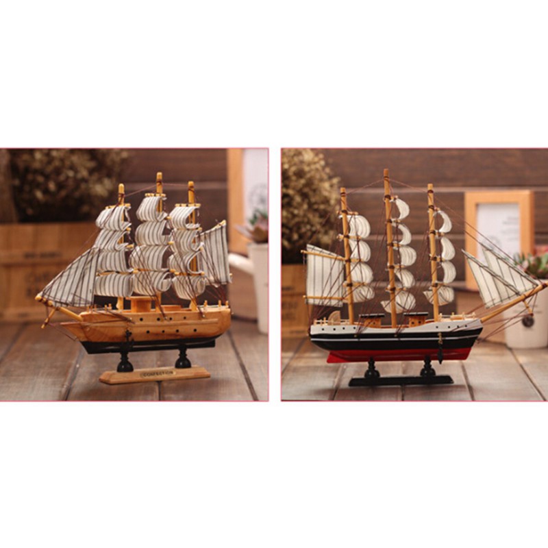 Wooden Sailing Boat Sailing Ship Furnishing Art Home Decoration High Quality