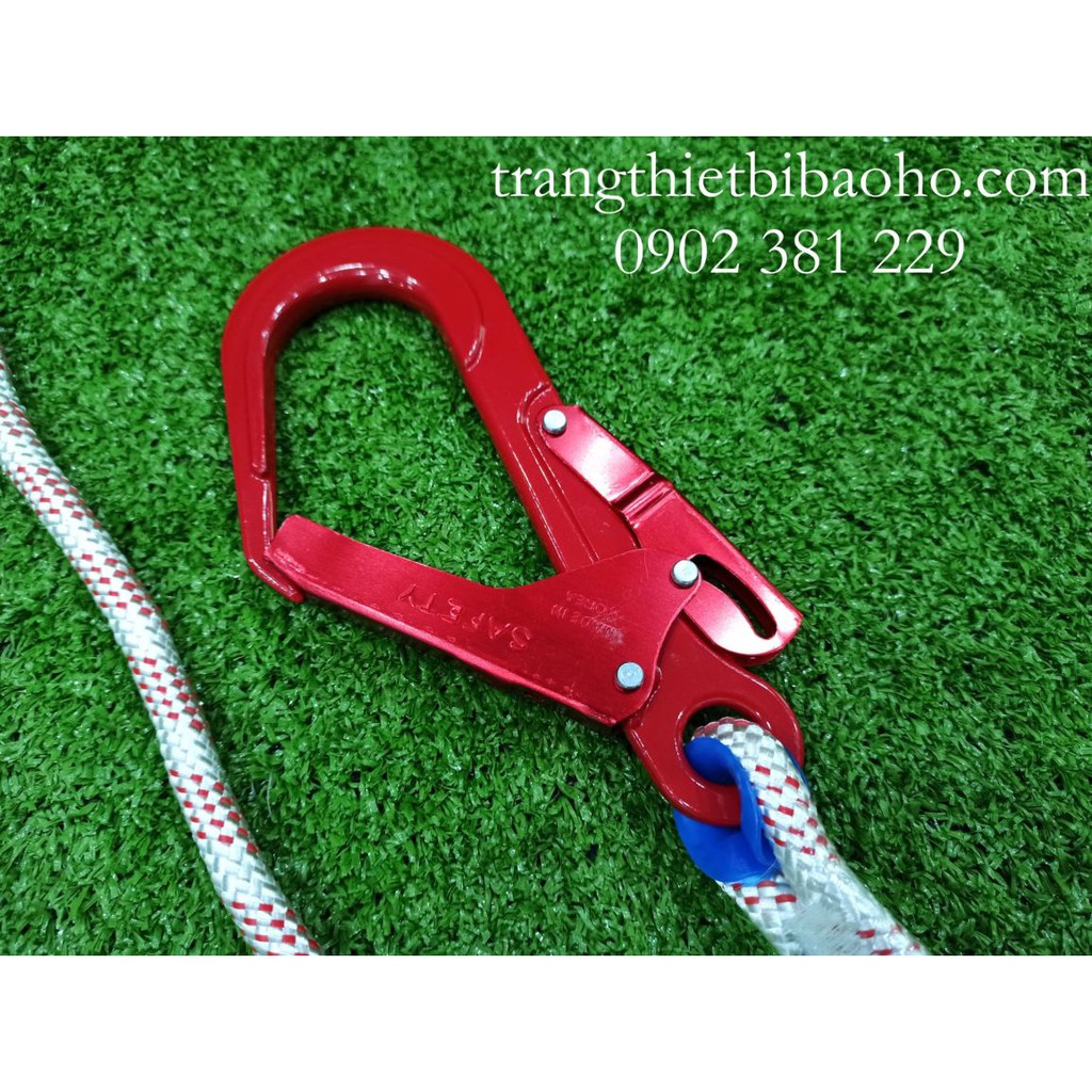 Dây an toàn kiểu bán thân PP 1 móc nhôm dây thừng, dây bẹ