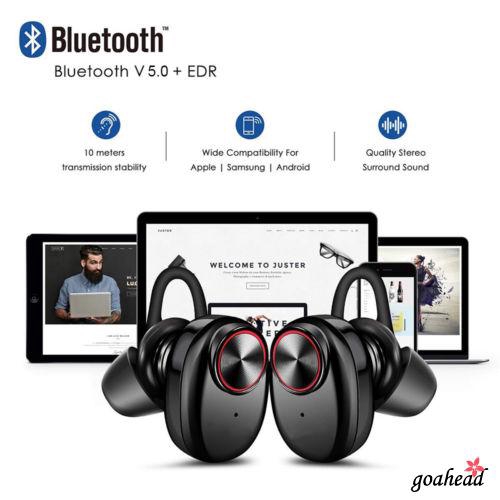 Tai nghe Bluetooth 5.0 đàm thoại không dây V5 TWS kèm phụ kiện chuyên dụng