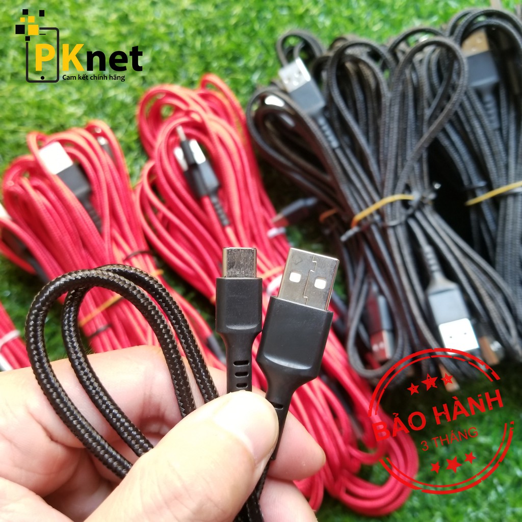Cáp Dù GH01 USB - TYPE C, Dài 2m, Dòng 2A Sạc Nhanh hàng xách tay [Bảo hành 3 tháng]