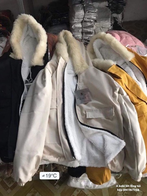 Áo khoác nữ , Áo khoác kaki nữ lót lông phong cách siêu ấm áp -DH | BigBuy360 - bigbuy360.vn