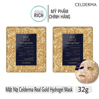 Mặt Nạ Celderma Real Gold Hydrogel Mask 32g - Mặt Nạ Thạch Celderma Marine Collagen Hydrogel Mask