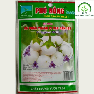 Hạt giống cà pháo trắng cao sản Phú Nông gói 0.5gr