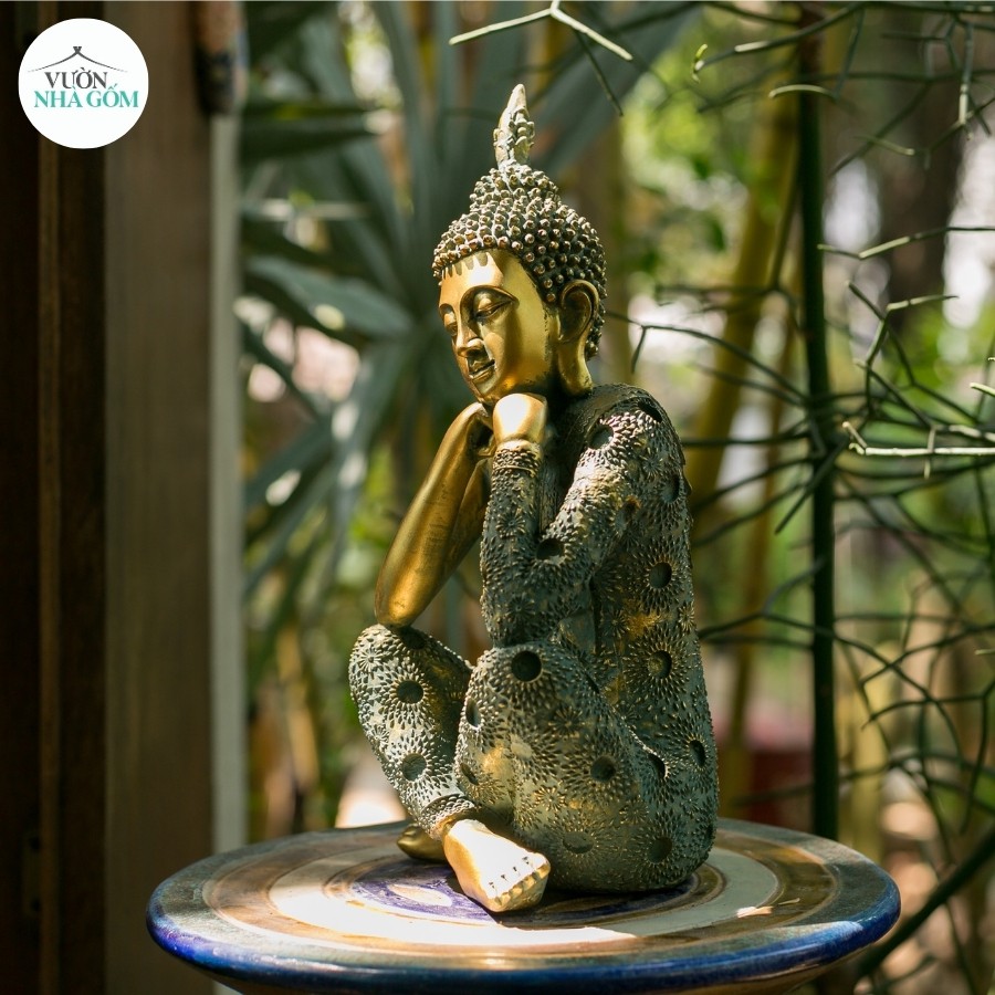 Tượng phật tam thế An nhiên_Vườn Nhà Gốm, xua tan lo âu, phiền muộn và cầu bình an. | BigBuy360 - bigbuy360.vn