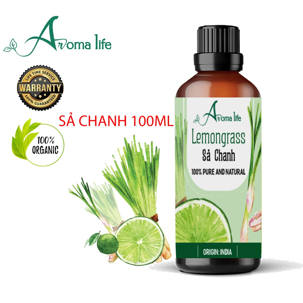 Tinh dầu nguyên chất Chanh Sả Aroma Life (10ml 50ml 100ml)