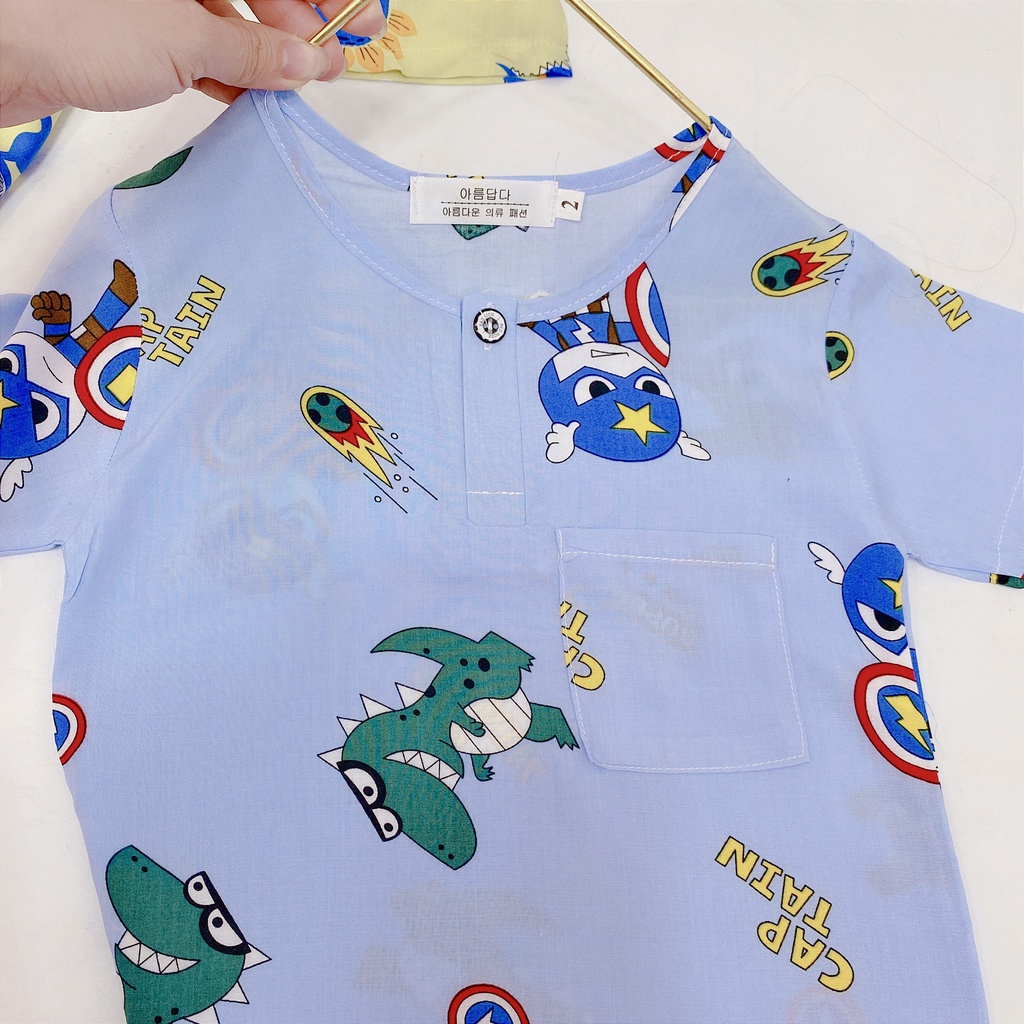 BOT21 - Bộ bé trai, bộ lanh lụa cho bé trai từ 10-25kg, chất lanh Thái hàng đẹp