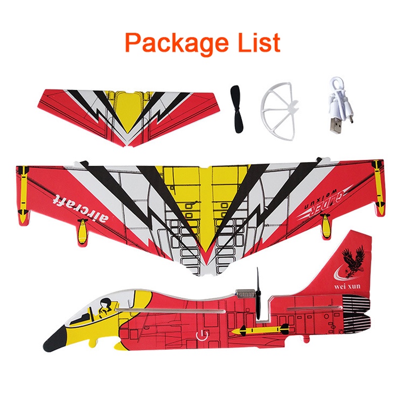 Mô Hình Máy Bay Xốp Ném Tay Có Đèn Sạc USB