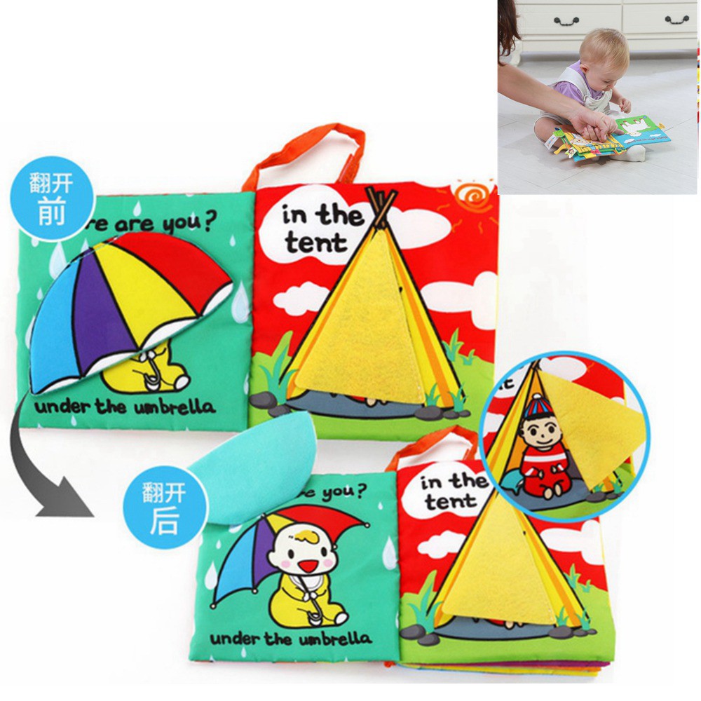 Sách Vải Mềm Mại Động Vật Giáo Dục Sớm Cho Bé Có Thể Giặt Được