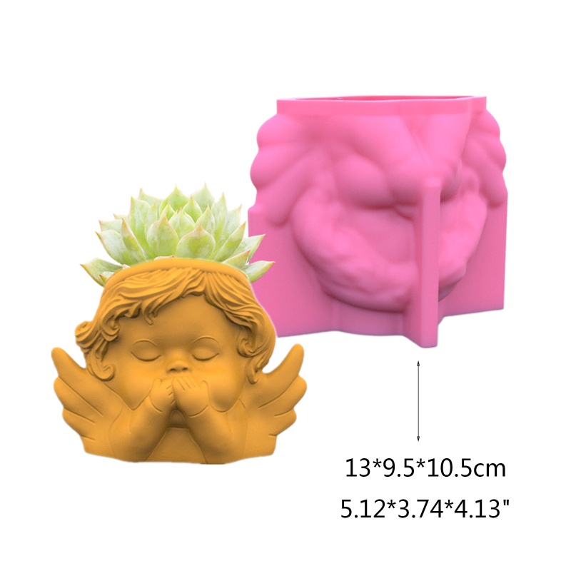 Khuôn Silicone Làm Chậu Hoa / Chậu Cây Mọng Nước Diy