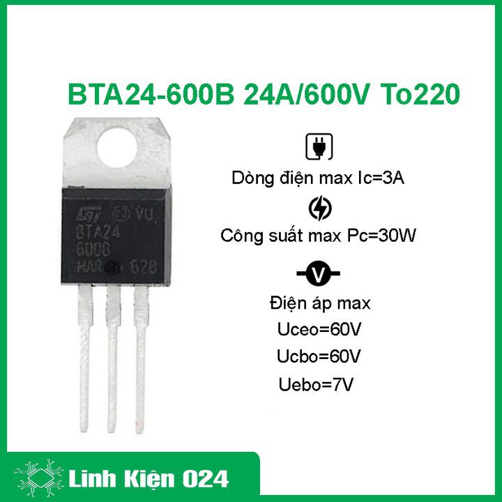 BTA24-600B 600V/24A TO220