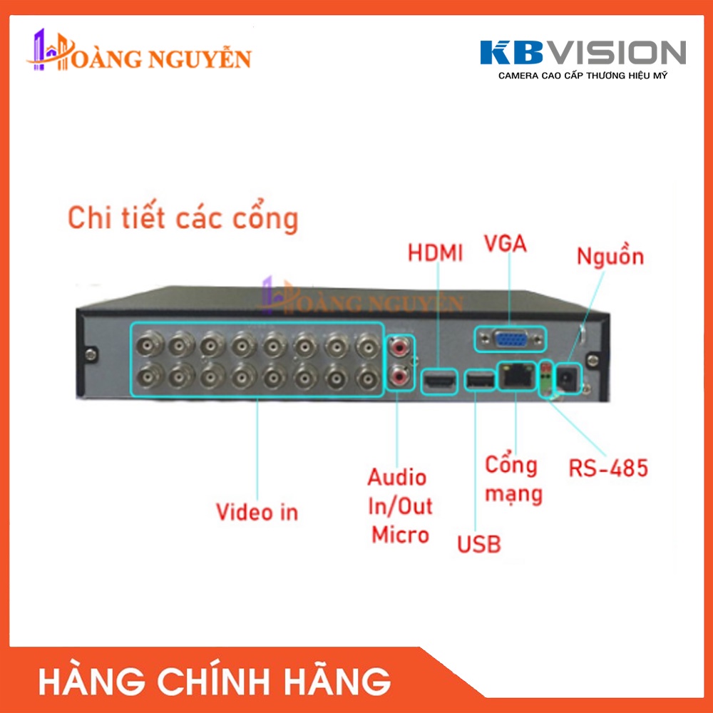 [NHÀ PHÂN PHỐI] Đầu ghi hình 16 kênh Kbvision KX-7116H1