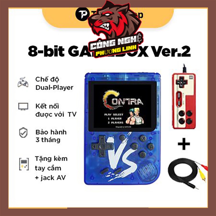 Máy chơi game 8-Bit Ver.2 - tặng kèm tay cầm và jack TV - có sẵn 500 game Retro hệ NES