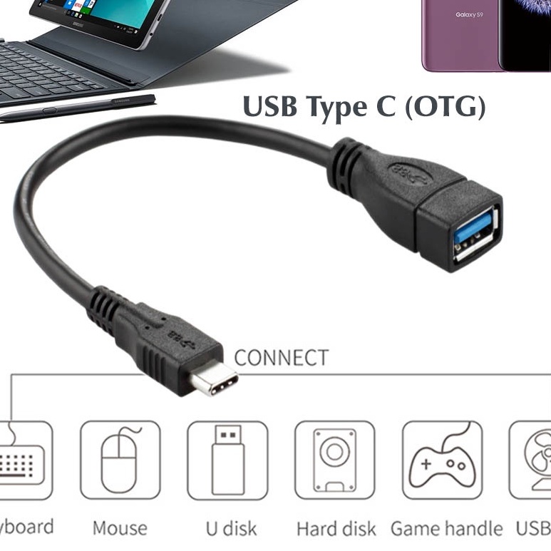 Cáp chuyển OTG type c sang usb cho điện thoại chính hãng [Hàng hãng tốt]