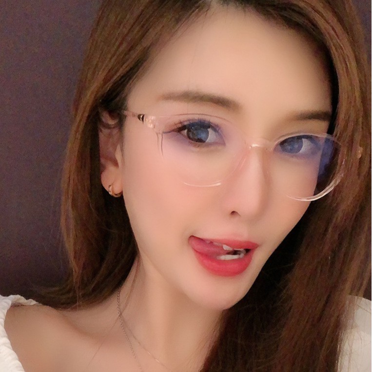 Mắt kính gọng tròn tròng trong suốt lọc tia xanh dương thiết kế cổ điển dành cho nam và nữ