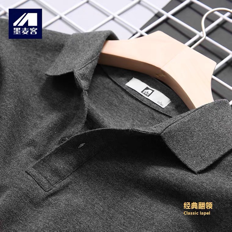 Áo pollo dài tay vải cotton cá sấu. Phông cổ bẻ co giãn 4 chiều