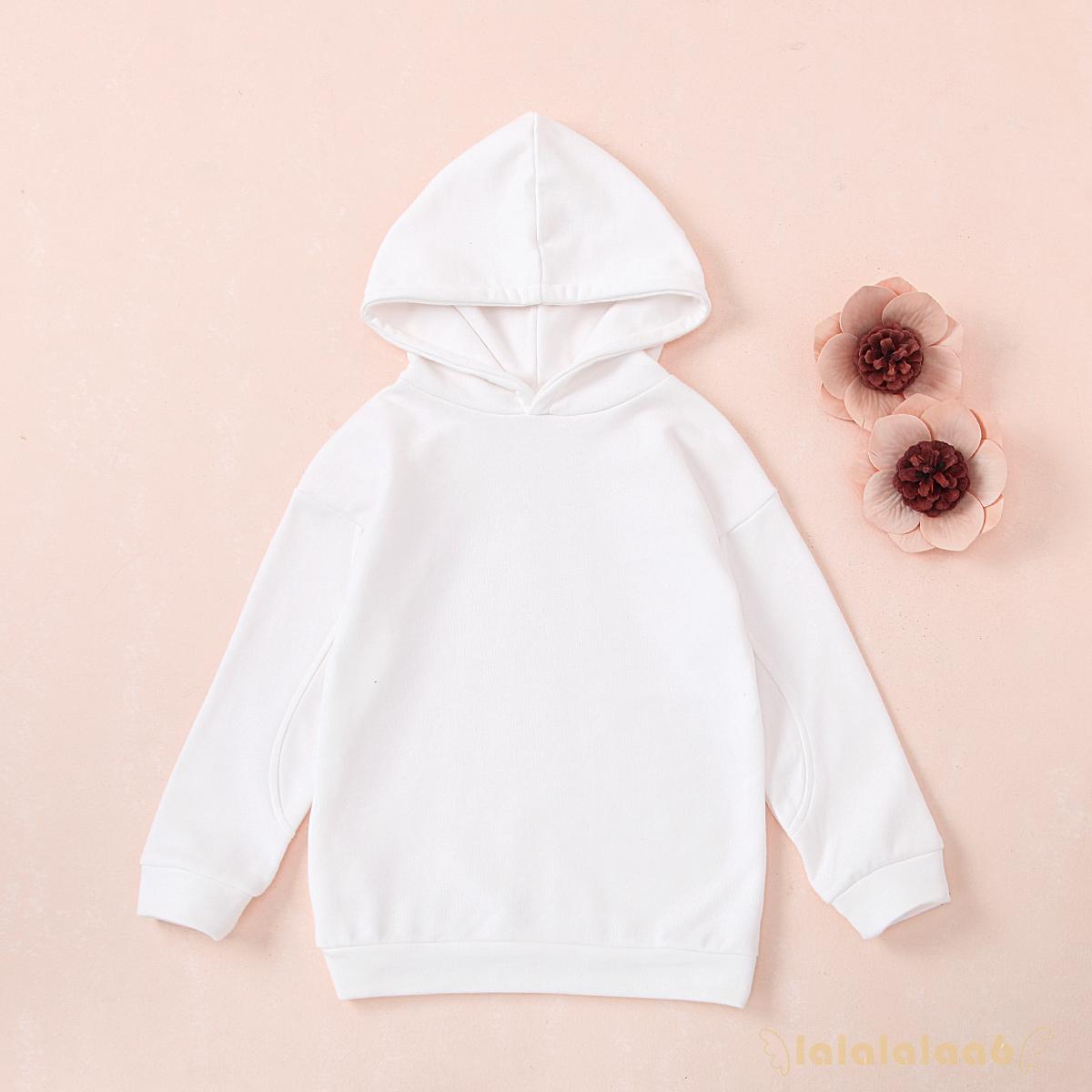 Áo Khoác Hoodie Màu Trơn Cho Bé Gái