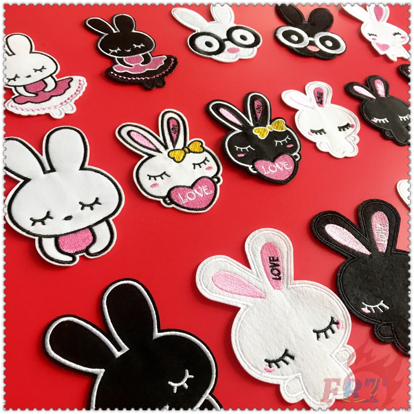 1 / 2 Miếng vá thêu hình thỏ đáng yêu