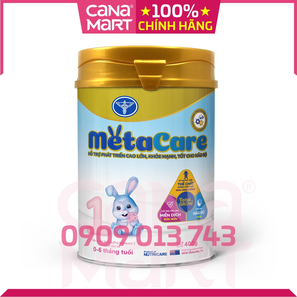 Sữa bột tốt cho bé Nutricare MetaCare 1 giúp bé phát triển chiều cao, trí não, tránh táo bón (400gr)