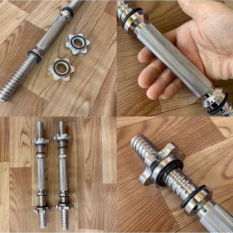 Đòn tạ tay xi inox đẹp xuất sắc - hình chụp tại shop ( 1 cái )