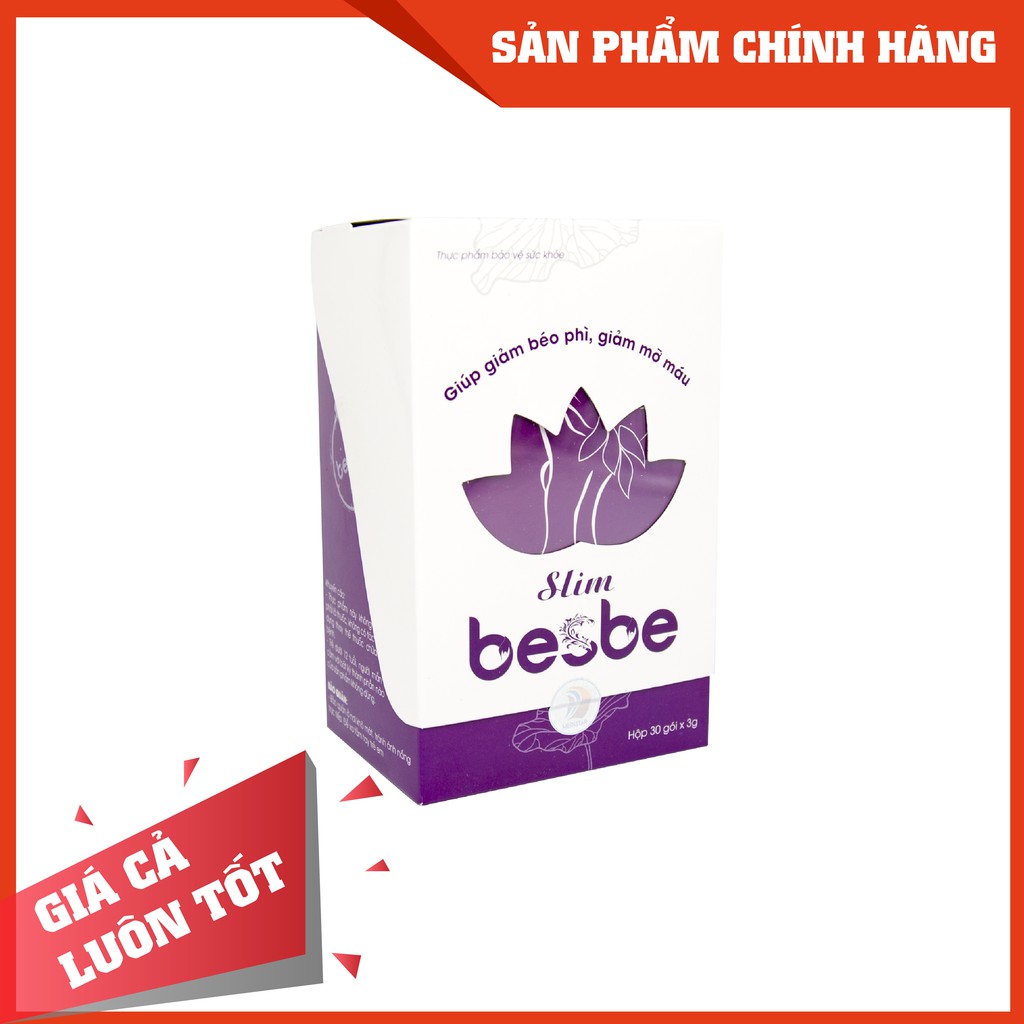 Trà giảm béo giảm mỡ máu Slim Besbe [Hộp 30 gói x 3 gam] - [GIẢM BÉO - KHÔNG TÁC DỤNG PHỤ]