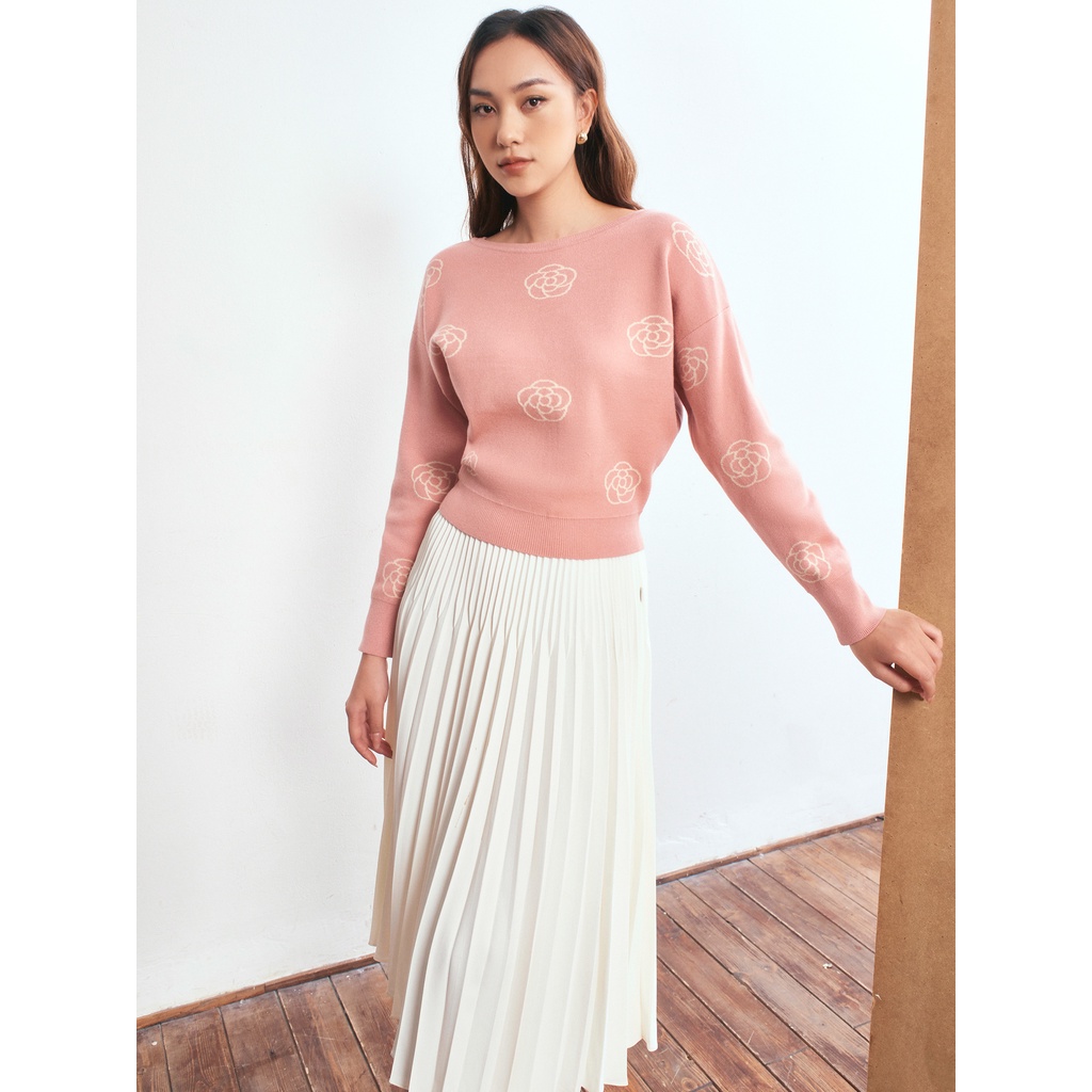 Áo len hoa cổ tròn D.CHIC MS: 188068
