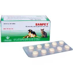 sổ giun chó mèo sanpet - 1 vỉ 10 viên