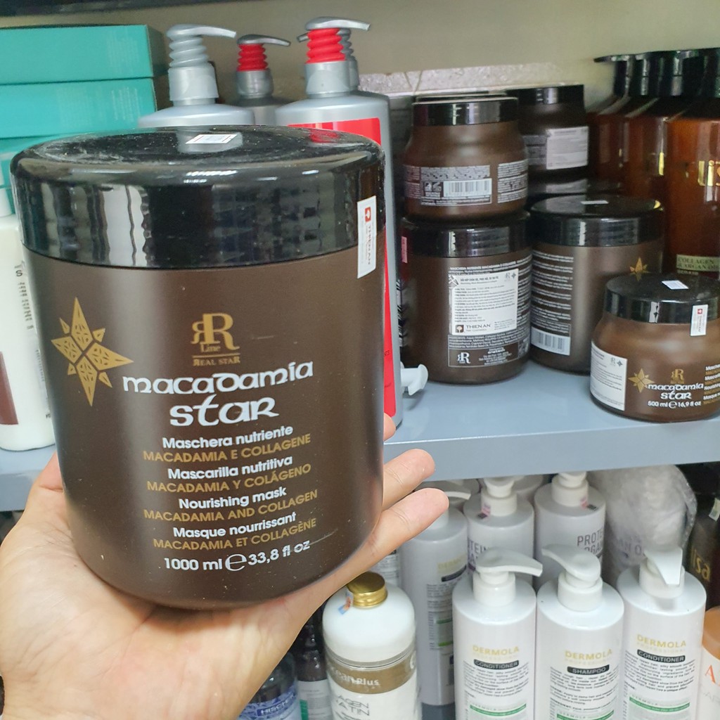 Ủ tóc collagen hấp phục hồi tóc kem hấp hấp tóc MACADAMIA STAR hũ  500ml – 1000ml hàng chính hãng