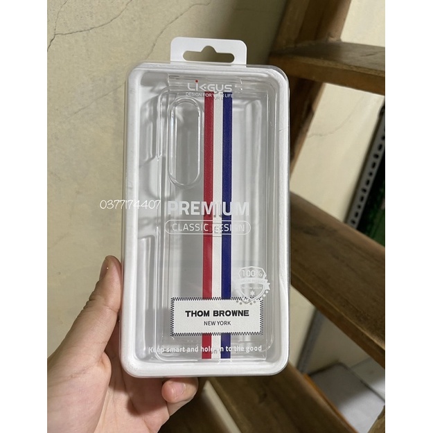 Samsung Z Flip 3 Z Fold 3, Z Fold 4,Z F5_Ốp lưng 2 mảnh Likgus Thom Browne new york trong cứng k ố màu, Ốp dẻo chống sốc