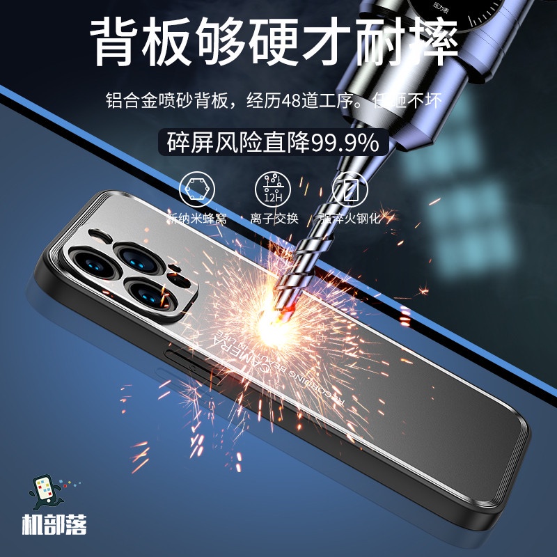Ốp Điện Thoại Kim Loại Cứng Chống Sốc Cao Cấp Cho iPhone 13 12 11 14 Pro Max