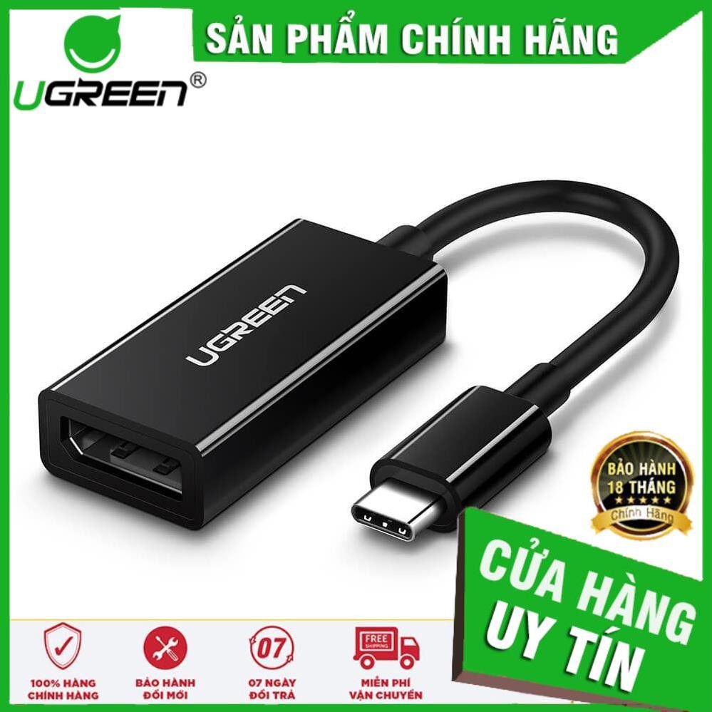 Cáp chuyển đổi USB type C sang DisplayPort UGREEN 50433 dài 15cm độ phân giải 4K*2K@60Hz ✔HÀNG CHÍNH HÃNG ✔