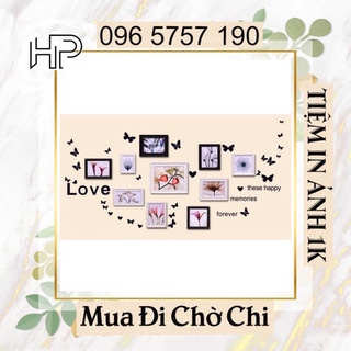 Decal dán tường chữ LOVE và bướm