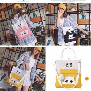 Túi tote bag đeo vai Cat xinh xắn