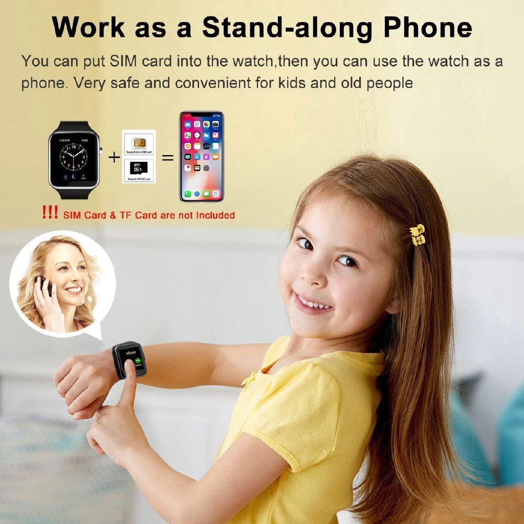 Đồng hồ thông minh kết nối bluetooth có khe gắn thẻ sim