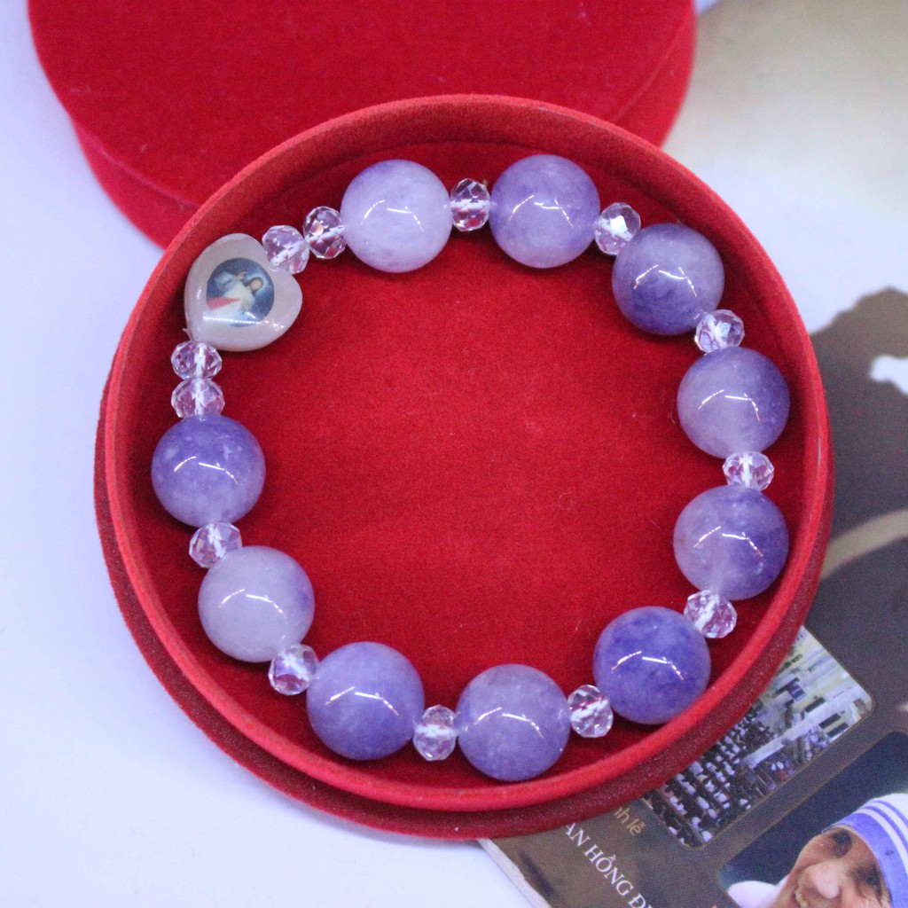 Vòng Tay Chuỗi Lòng Thương Xót Đá 12Ly