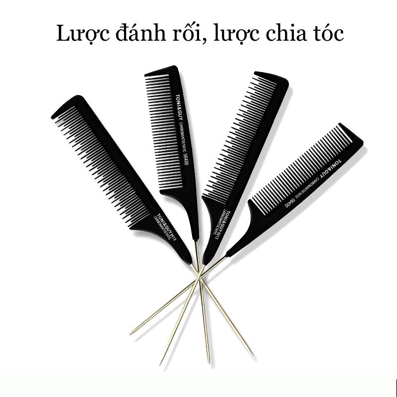 Lược đánh rối Tony&guy lược chia tóc chuôi săt không ghỉ cao cấp