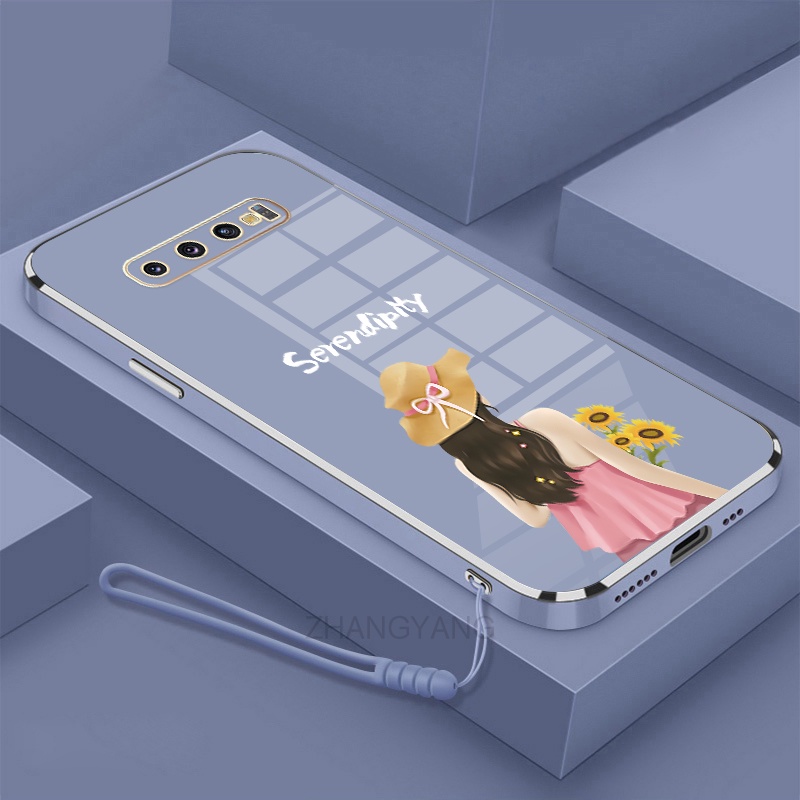 ốp lưng Samsung s10 s10 plus s20 fe s20 plus s21 fe Ốp Điện Thoại TPU Silicon Viền Mạ Màu Hình Cô Gái Xinh Đẹp Cho Samsung s10 s10 plus s20 fe s20 plus s21 fe