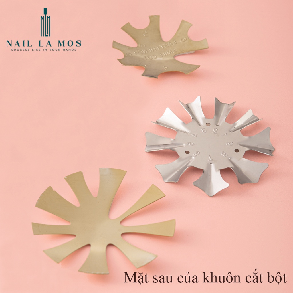 Khuôn cắt bột nail - khuôn inox cắt bột hình tròn tạo french đầu móng nhanh, đẹp (lẻ chiếc)
