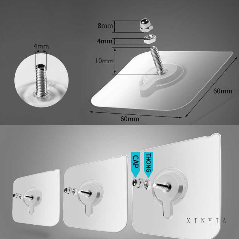 Móc đinh treo gọng kính ảnh/kệ để đồ dán tường không để lại dấu vết