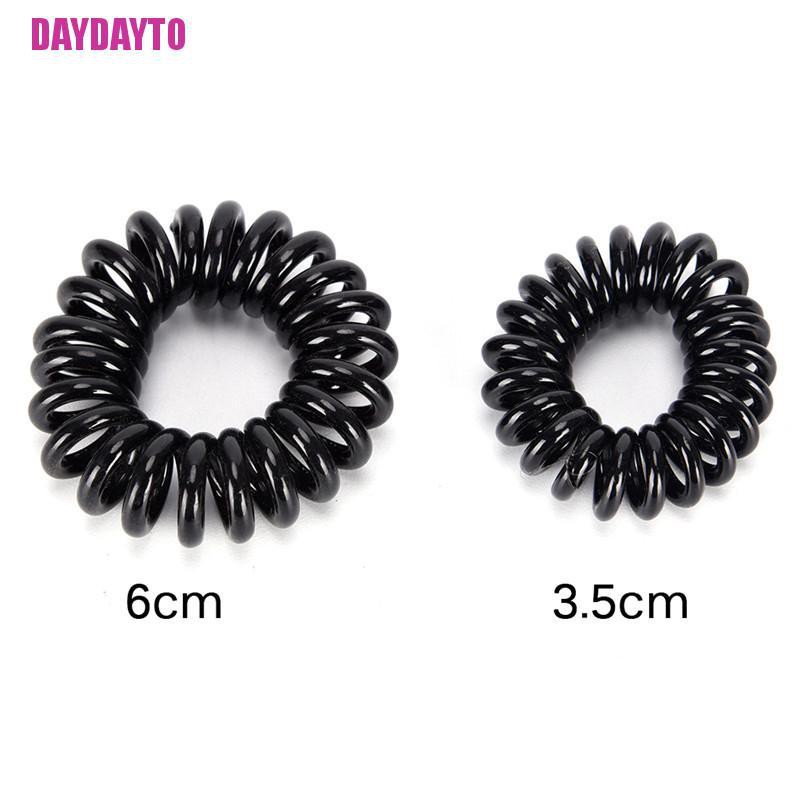 Set 10 Dây Cột Tóc Dạng Xoắn Lò Xo Co Giãn Tiện Dụng