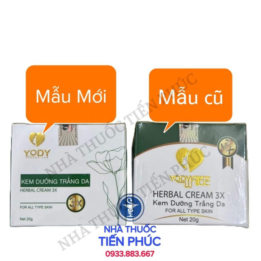 HERBAL CREAM 3X – Kem 3X Phương Anh dưỡng trắng da mặt Lọ 20G