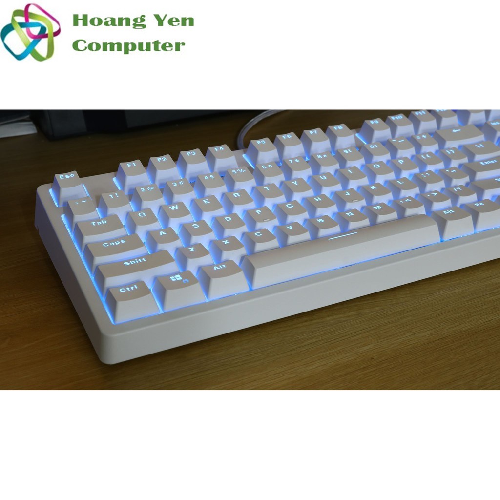 [WHITE] Bàn Phím Cơ E-Dra EK387 ICE WHITE Đèn Led Trắng, Chống Nước - BH 2 Năm Chính Hãng - Hoàng Yến Computer